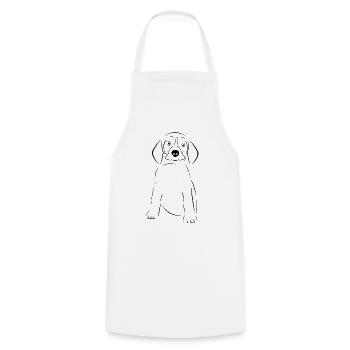 cute dog pet - Cooking Apron - white - Front - AI Model Male 185 dark (185cm)
