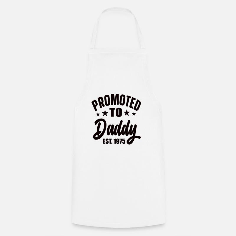 Promoted To Daddy Est 1975 - Cooking Apron - white