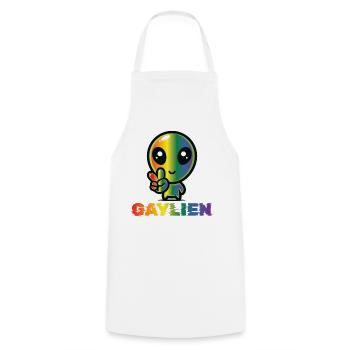 Gender Lesbian, Gay, Trans, Queer Rainbow - Cooking Apron - white - Front - AI Model Male 185 dark (185cm)