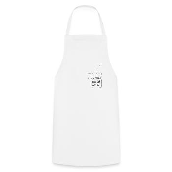 À Vino je ne dis jamais non - vin drôle - Tablier de cuisine - blanc - Devant - AI Model Male 185 dark (185cm)