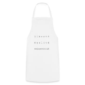 Liberte Egalite Weinschorle Spruch - Kochschürze - Weiß - Vorne - AI Model Male 185 dark (185cm)