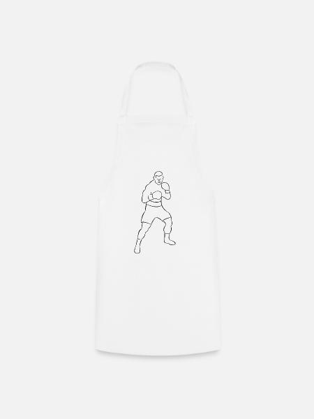 Boxer gezeichnet - Kochschürze - Weiß