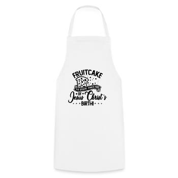 Fruitcake The Official Snack Nutty Fruitcake Lover - Cooking Apron - white - Front - AI Model Male 185 dark (185cm)