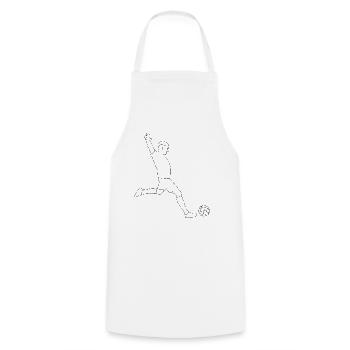 Football footballers - Cooking Apron - white - Front - AI Model Male 185 dark (185cm)