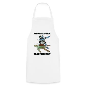 Space Astronaut Floating Wildlife Reptile Sea - Cooking Apron - white - Front - AI Model Male 185 dark (185cm)