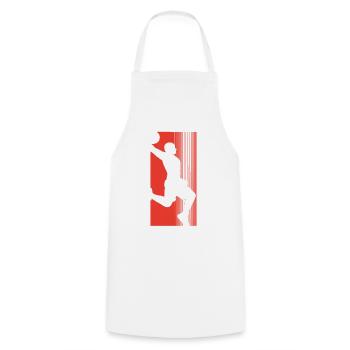 Basketball Basketballer - Kochschürze - Weiß - Vorne - AI Model Male 185 dark (185cm)