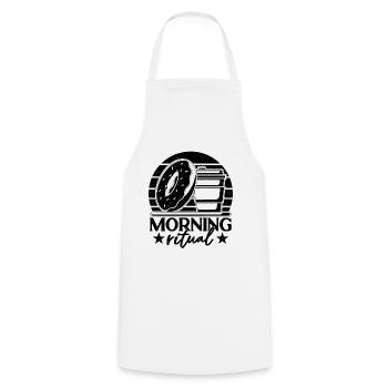 Morning Ritual Breakfast Coffee & Donuts Lover - Kochschürze - Weiß - Vorne - AI Model Male 185 dark (185cm)