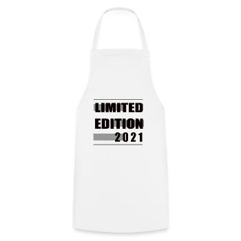 Limited Edition 2021 - Cooking Apron - white - Front - AI Model Male 185 dark (185cm)