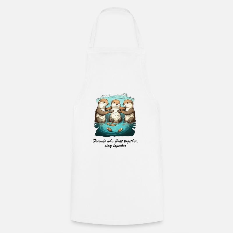 Les amis qui flottent ensemble restent ensemble - Tablier de cuisine - blanc