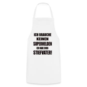 Stiefvater Geburtstag - Kochschürze - Weiß - Vorne - AI Model Male 185 dark (185cm)
