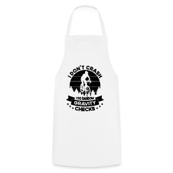 I Don't Crash I Do Bicycle Retro Bicycling Cyclist - Cooking Apron - white - Front - AI Model Male 185 dark (185cm)