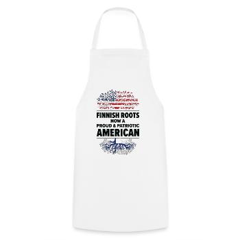 Geboren Finnisch Finnland Amerikanisch USA - Kochschürze - Weiß - Vorne - AI Model Male 185 dark (185cm)