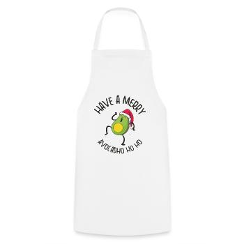 Noël Avocat Keto Fruit Diet Holiday Keto - Tablier de cuisine - blanc - Devant - AI Model Male 185 dark (185cm)