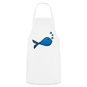 SARDINE. FISH. APRIL FOOL. EASTER. SEA - Cooking Apron - white - Front - AI Model Male 185 dark (185cm)