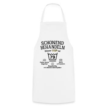 79. Geburtstag Schonend Behandeln 79 VIP ist 79 - Kochschürze - Weiß - Vorne - AI Model Male 185 dark (185cm)