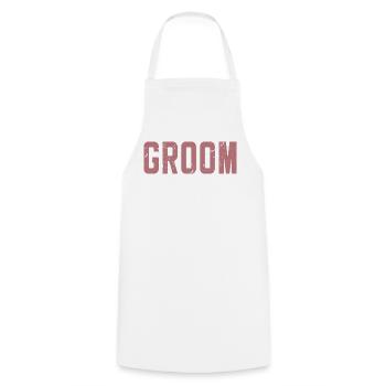 Groom Cool Matching Couple Wedding Party Mariage - Tablier de cuisine - blanc - Devant - AI Model Male 185 dark (185cm)