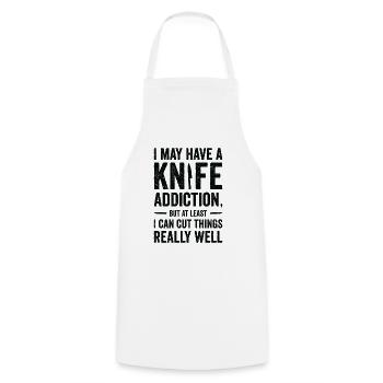 Couteaux collecteurs de couteaux - Tablier de cuisine - blanc - Devant - AI Model Male 185 dark (185cm)