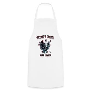 Football Football player with ball - Cooking Apron - white - Front - AI Model Male 185 dark (185cm)