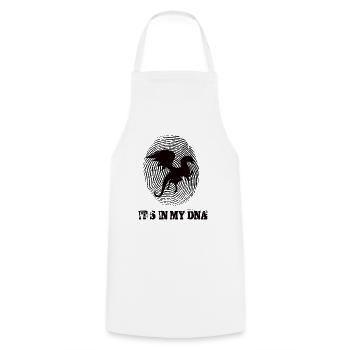 Dragon son Iny mon ADN - Tablier de cuisine - blanc - Devant - AI Model Male 185 dark (185cm)