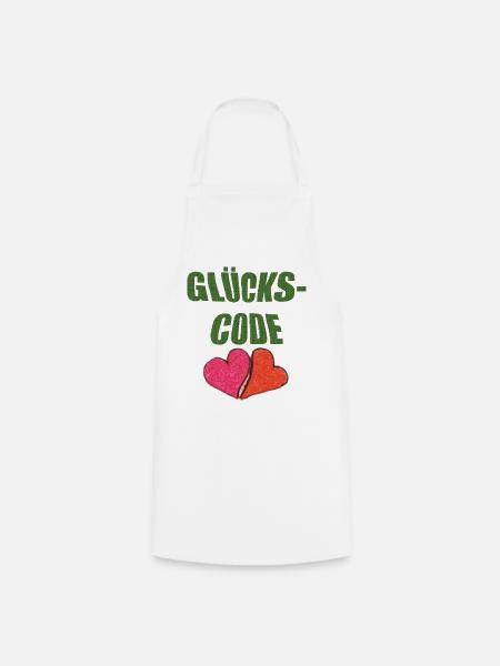 glückscode - Kochschürze - Weiß