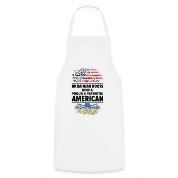Born Ukrainian Ukraine American USA Citizenship - Cooking Apron - white - Front - AI Model Male 185 dark (185cm)