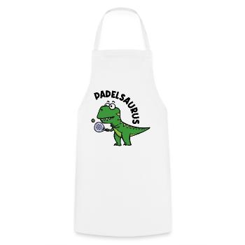 Dinosaurier Padel Spieler Schläger Ball Spruch - Kochschürze - Weiß - Vorne - AI Model Male 185 dark (185cm)