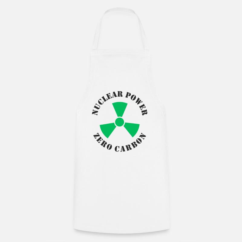 Nuclear Power, Zero Carbon - Cooking Apron - white