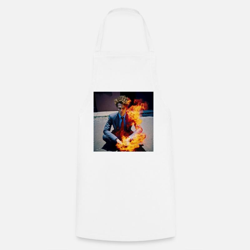 Burning Man 01 - Tablier de cuisine - blanc