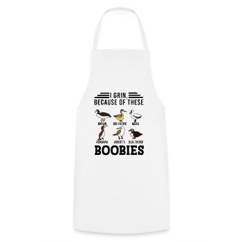 Funny Booby Seabirds Collection - Cooking Apron - white - Front - AI Model Male 185 dark (185cm)