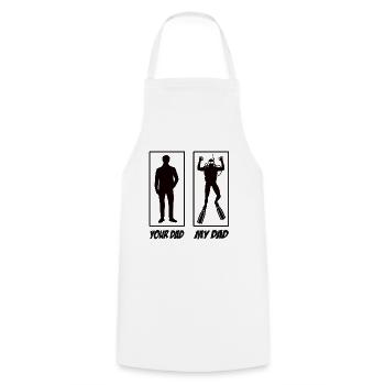 My Dad Your Dad Diver Dad - Cooking Apron - white - Front - AI Model Male 185 dark (185cm)
