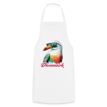 Denmark holiday cool colorful seagull with sunglasses - Cooking Apron - white - Front - AI Model Male 185 dark (185cm)