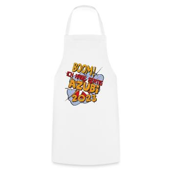 Éducation 2023 Graduation réussie style bande dessinée - Tablier de cuisine - blanc - Devant - AI Model Male 185 dark (185cm)