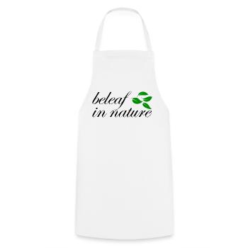 beleaf in nature - Cooking Apron - white - Front - AI Model Male 185 dark (185cm)