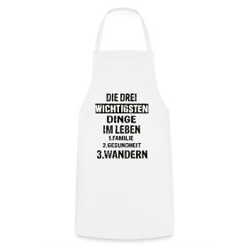 Wandern - Kochschürze - Weiß - Vorne - AI Model Male 185 dark (185cm)