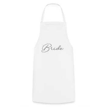 bride bride lettering - Cooking Apron - white - Front - AI Model Male 185 dark (185cm)
