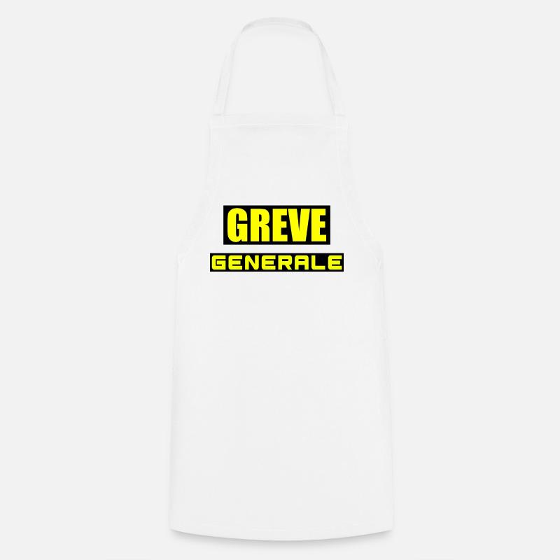 Grève générale - Tablier de cuisine - blanc