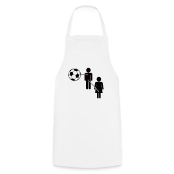 Joueur de football Footballeur de football - Tablier de cuisine - blanc - Devant - AI Model Male 185 dark (185cm)