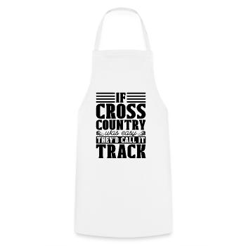 Si le cross-country était un coureur de marathon - Tablier de cuisine - blanc - Devant - AI Model Male 185 dark (185cm)