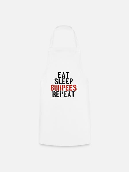 Manger des burpees endormis - Tablier de cuisine - blanc