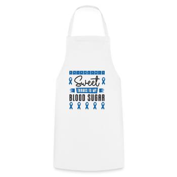 Diabetic Pancreas Diabetes Awareness - Cooking Apron - white - Front - AI Model Male 185 dark (185cm)