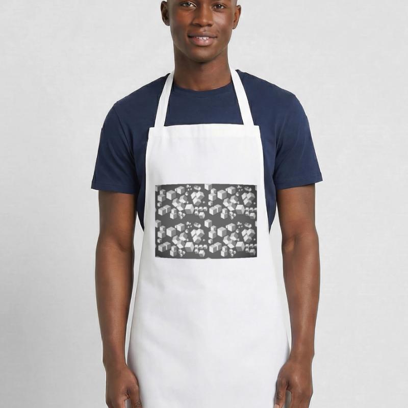 Deco pattern grey-white Cooking Apron