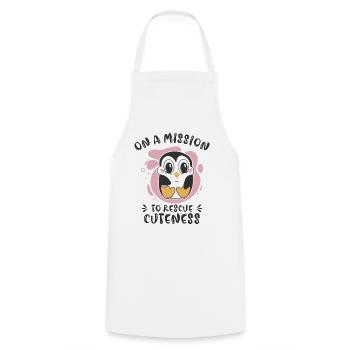 World Wildlife Day Penguin Nature Wildlife - Cooking Apron - white - Front - AI Model Male 185 dark (185cm)