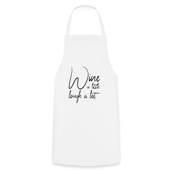 lustiger Wein Spruch - Kochschürze - Weiß - Vorne - AI Model Male 185 dark (185cm)