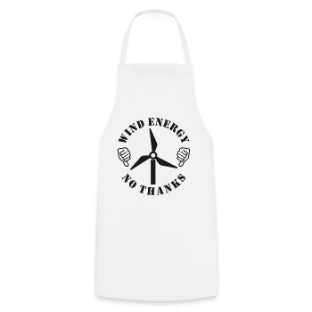 Énergie éolienne Non merci, pouce baissé - Tablier de cuisine - blanc - Devant - AI Model Male 185 dark (185cm)