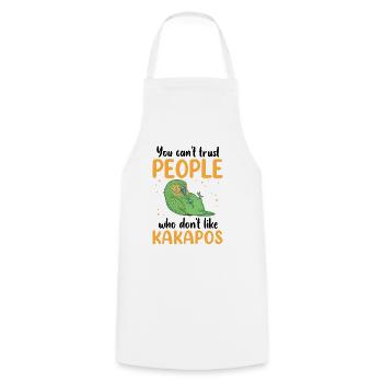 Kakapo do not trust flightless parrot Kakapo - Cooking Apron - white - Front - AI Model Male 185 dark (185cm)