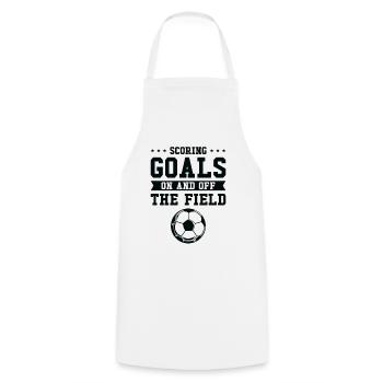 Journée internationale de la femme Objectif de la puissance du football féminin - Tablier de cuisine - blanc - Devant - AI Model Male 185 dark (185cm)