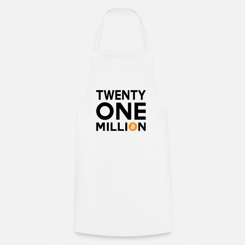 Bitcoin Twenty One Million - Kochschürze - Weiß