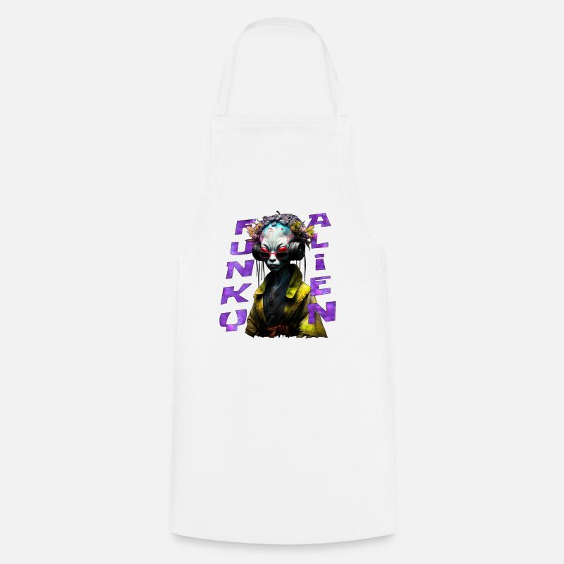 Funky alien 02 - Cooking Apron - white