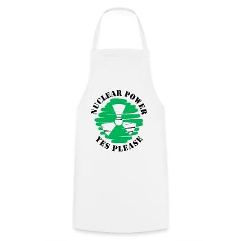 Nuclear Power, Yes Please, Nuclear Energy - Cooking Apron - white - Front - AI Model Male 185 dark (185cm)