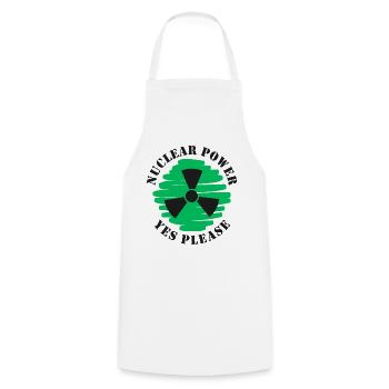 Nuclear Power, Yes Please, Nuclear Energy - Cooking Apron - white - Front - AI Model Male 185 dark (185cm)